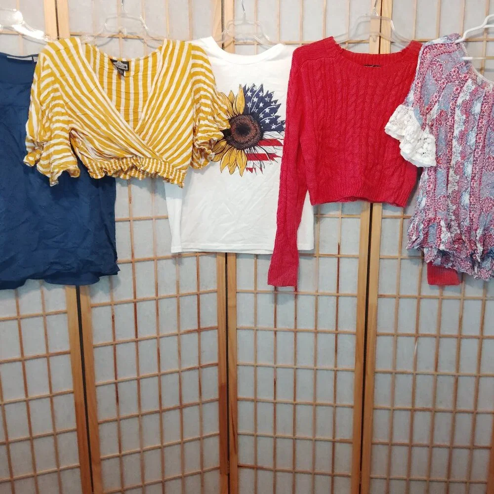 LOT OF 5 FOR $20 WOMENS TOPS SWEATER SHEIN JASON MAXWELL BOHO ANGIE~SIZE L